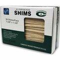 Cindoco WOOD SHIMS 7 3/8 IN, 56PK 200D